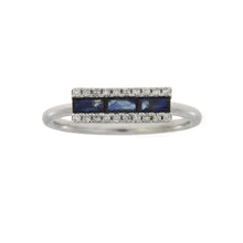 Load image into Gallery viewer, .63ct Diamond Sapphire Ring 14KT White Gold
