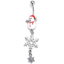 Load image into Gallery viewer, Hooray For Snow Snowman Dangle Belly Ring