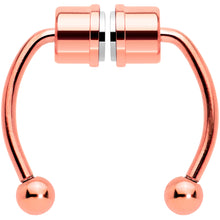 Load image into Gallery viewer, Rose Gold Tone Magnetic Septum Ring Horseshoe Non-Pierced Fake Nose Ring Set