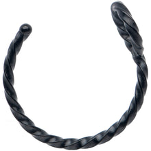Load image into Gallery viewer, Black Twisted Stainless Steel Clip on Hoop Fake Nose Ring
