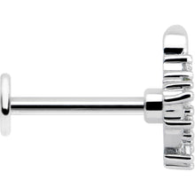 Load image into Gallery viewer, 16G 5/16 Clear CZ Gem Morning Leaves Labret Monroe Tragus