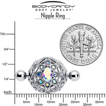 Load image into Gallery viewer, 14G 9/16 Aurora Gem Retro Sunburst Nipple Shield Set