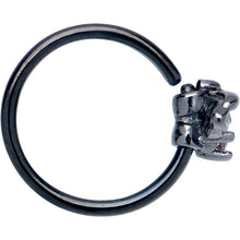 Load image into Gallery viewer, 20G 5/16 Aurora Gem Black Beauty Bug Nose Hoop