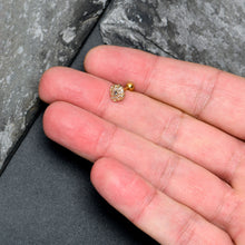 Load image into Gallery viewer, 16G 1/4 Vitrail Gem Gold Tone Blossom Bloom Cartilage Earring