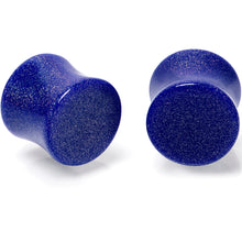 Load image into Gallery viewer, Blue Shimmer Acrylic Saddle Plug Set 6mm to 20mm Sizes