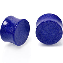 Load image into Gallery viewer, Blue Shimmer Acrylic Saddle Plug Set 6mm to 20mm Sizes