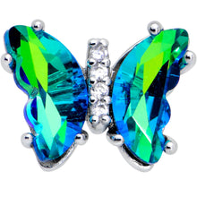 Load image into Gallery viewer, 16G 1/4 Green CZ Gem Simply Colorful Butterfly Cartilage Earring
