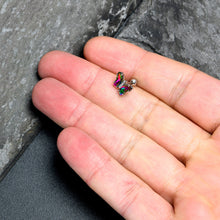 Load image into Gallery viewer, 16G 1/4 Rainbow CZ Gem Simply Colorful Butterfly Cartilage Earring