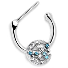 Load image into Gallery viewer, 16G 5/16 Blue Gem Lunar Dragonfly Cartilage Clicker