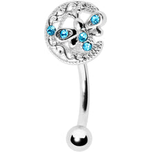 Load image into Gallery viewer, 16G 5/16 Blue Gem Lunar Dragonfly Curved Eyebrow Ring