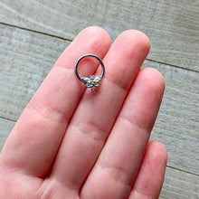 Load image into Gallery viewer, 16G 3/8 Aurora CZ Gem Understated Dragonfly Hinged Segment Ring