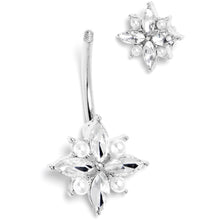 Load image into Gallery viewer, Clear Gem Star Power Double Mount Belly Ring