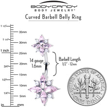 Load image into Gallery viewer, Pink Gem Star Power Double Mount Belly Ring