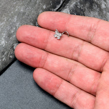 Load image into Gallery viewer, 20G 7mm Clear Gem Baroque Beauty Butterfly Left Side Nose Screw