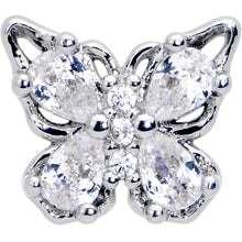 Load image into Gallery viewer, 16G 5/16 Clear Gem Baroque Butterfly Internally Threaded Labret