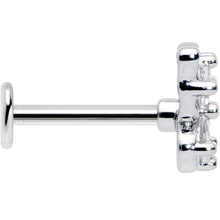 Load image into Gallery viewer, 16G 5/16 Clear Gem Baroque Butterfly Internally Threaded Labret