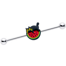 Load image into Gallery viewer, 14G Watermelon Cat Love Industrial Barbell 38mm