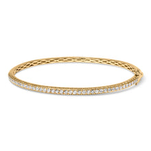 Load image into Gallery viewer, 14K Rose Gold 1.00 Cttw Half Eternity Diamond Bangle Bracelet (G-H Color, SI2-I1 Clarity) - 7" Inches