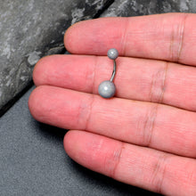 Load image into Gallery viewer, Pastel Shimmer Grey Ends Belly Ring
