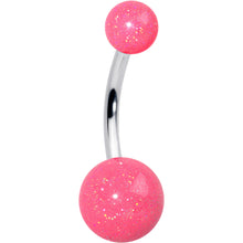 Load image into Gallery viewer, Pastel Shimmer Pink Ends Belly Ring