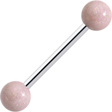 Load image into Gallery viewer, Pastel Shimmer Peach Ends Barbell Tongue Ring