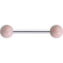 Load image into Gallery viewer, Pastel Shimmer Peach Ends Barbell Tongue Ring