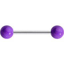 Load image into Gallery viewer, Pastel Shimmer Purple Ends Barbell Tongue Ring