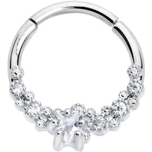 Load image into Gallery viewer, 16G 3/8 Clear CZ Gem Starfish Supreme Hinged Segment Ring