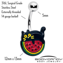 Load image into Gallery viewer, Watermelon Cat Love Belly Ring