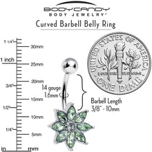 Load image into Gallery viewer, Light Green Gem Flower Elegance Bloom Belly Ring