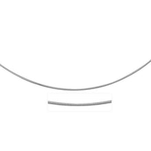 Load image into Gallery viewer, 14k White Gold Thin Motif Round Omega Necklace