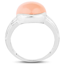 Load image into Gallery viewer, 6.00 Carat Genuine Peach Moonstone .925 Sterling Silver Ring