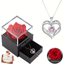 Load image into Gallery viewer, Permanent Rose Gift Box, Love Rose Multi Pendant Necklace, Women's Simple and Exquisite Jewelry, Gift for Mother, Lover, Best Friend, New Year's Gift, Mother's Day Gift, Birthday Gift, Party, Thanksgiving Gift, Allergen resis