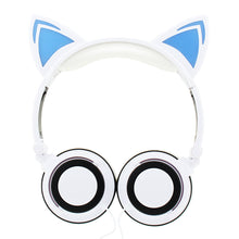 Load image into Gallery viewer, Luxury New Popular Esonstyle Kids Headphones Over Ear with LED Glowing Cat Ears,Safe Wired Kids Headsets 85dB Volume Limited, Food Grade Silicone, 3.5mm Aux Jack, Cat-Inspired Purple Headphones for Girls and Kids