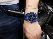 Load image into Gallery viewer, Men's Luxury Stainless steal Waterproof Watch With Day And Date Display Unique Design Perfect Gift In Modern Metal Men Wrist Watch Design