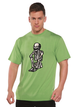 Load image into Gallery viewer, Sad Skeleton Halloween Unisex Bamboo Viscose/Organic Cotton Short Sleeve Graphic T-Shirt