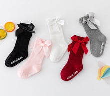 Load image into Gallery viewer, New Kids Stretchable Socks Toddlers Girls Big Bow Knee High Long Soft Cotton Lace Baby Comfortable Colorful Socks