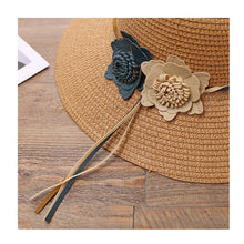 Load image into Gallery viewer, Girls Hats Children Raw Edge Straw Hat For Girls Kids Sun Cap Girls Hat Baby Beach Caps In leegant Modern Design
