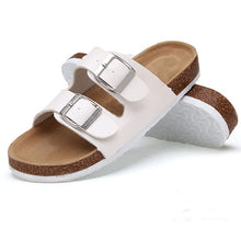 Load image into Gallery viewer, Soft Casual Slippers Women Summer Beach Slides Slippers Flip Flops Non-slip Buckle Strap Girls Indoor Outside Shoes Adjustable Double Buckle Strap Casual Comfort Footbed Slides Sandals For Indoor And Outdoor Beach