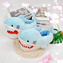 Load image into Gallery viewer, Warm Shark Womens Home Slippers Fashion Plush Winter Funny Elegant Women Slippers Cute Cartoon Shark Indoor Warm Home Cotton Slippers