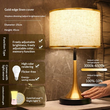 Load image into Gallery viewer, Modern Touch Sensor Dimming Luxury Living Room Simple Nordic LED Table Lamp Creative Simplicity Cloth Desk Light Indoor Decorative Table Lamp Cute Study Lamps for Bedroom Décor