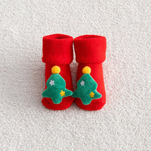 Load image into Gallery viewer, Baby Socks Christmas Anti Slip Short Socks for Baby Newborn Winter Warm Infant Cartoon Girls Boys