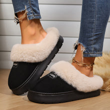 Load image into Gallery viewer, Women Fur Slippers Winter Warm Shoes Suede Plush House Indoor Outdoor Men Couples Cotton Cozy Comfy Faux Fur Slip-On Women House Shoes Memory Foam Suede Fluffy Comfort Plush Anti-Slip Slippers