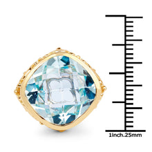 Load image into Gallery viewer, 12.79 Carat Genuine Blue Topaz .925 Sterling Silver Ring