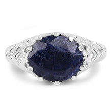 Load image into Gallery viewer, 5.94 Carat Dyed Sapphire .925 Sterling Silver Ring