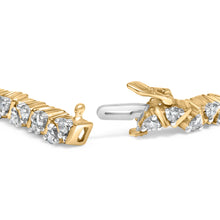 Load image into Gallery viewer, 14K Yellow Gold 4.00 Cttw Diamond Triangle Link Tennis Bracelet (H-I Color, I1-I2 Clarity) - 7" Inches