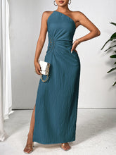 Load image into Gallery viewer, One Shoulder Sleeveless Maxi Dress Elegant & Sophisticated Evening Wear Women Luxury Party Dress