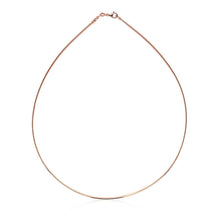 Load image into Gallery viewer, 14k Rose Gold Necklace in a Round Omega Chain Style