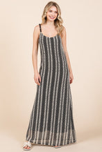 Load image into Gallery viewer, Plus Size Striped Scoop Neck Beaded Strap Maxi Cami Dress โ Elegant and Stylish Cami Dress , Beaded Straps, and Flattering Scoop Neckline