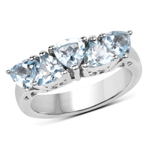 Load image into Gallery viewer, 2.50 Carat Genuine Blue Topaz .925 Sterling Silver Ring